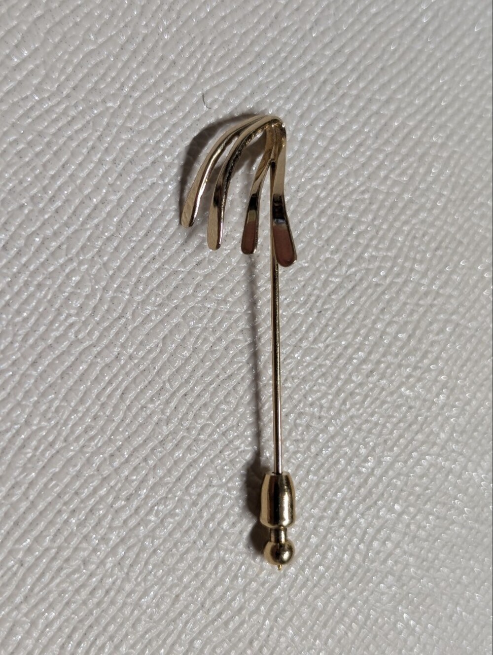 Gold Stick Lapel Pin for Women Jewelry - Gold Tone Stamped Vintage Tie Pin